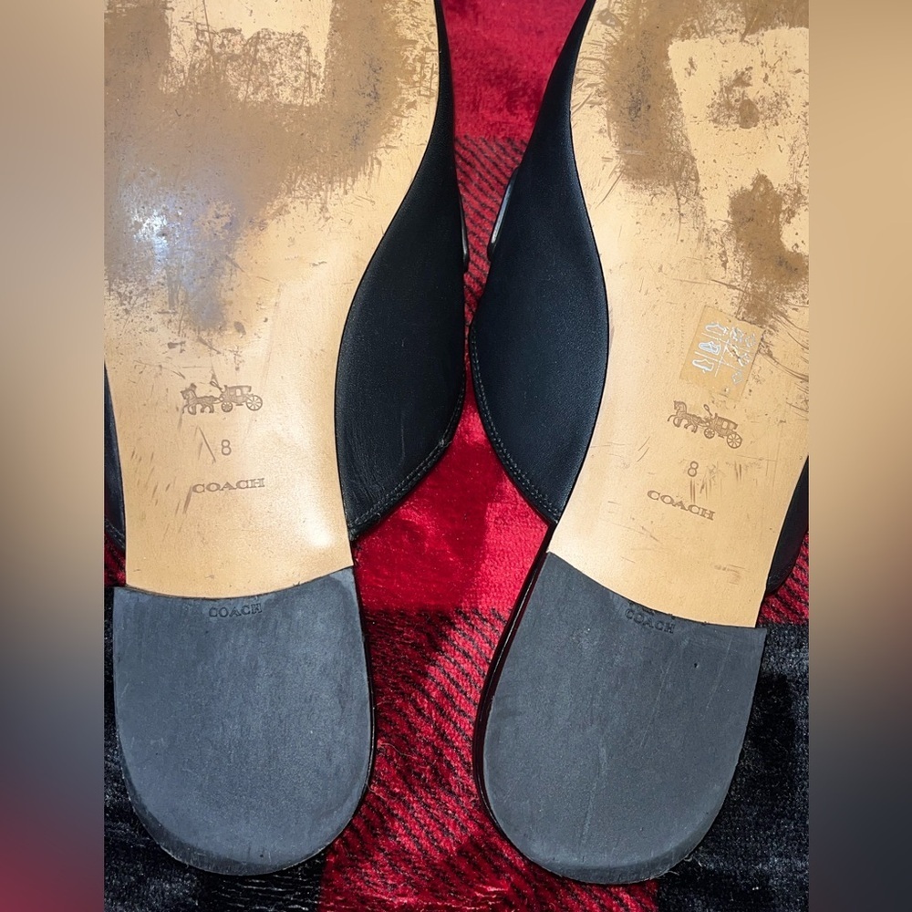 Coach Leather Shea Slide, Black and Tan, Women’s Size: 8B - Picture 9 of 16